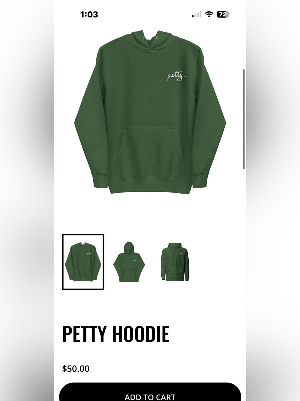 Unbranded Men's Forest Green Hoodie - Petty Hoodie Style
